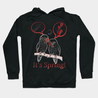 Spring Fever Hits Parrot Paradise: "It's Spring (But We Have Different Ideas)" ⚙️ Hoodie